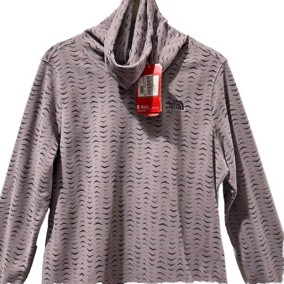 The North Face Novelty Glacier Pullover Sweater Fleece Gray Comfort Large NWT - Picture 6 of 7